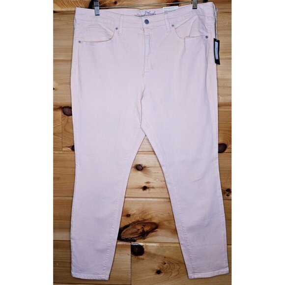 NEW NWT WOMEN 18/34R UNIVERSAL THREAD HIGH RISE SKINNY JEANS PEACH PANTS STRETCH - Picture 7 of 15